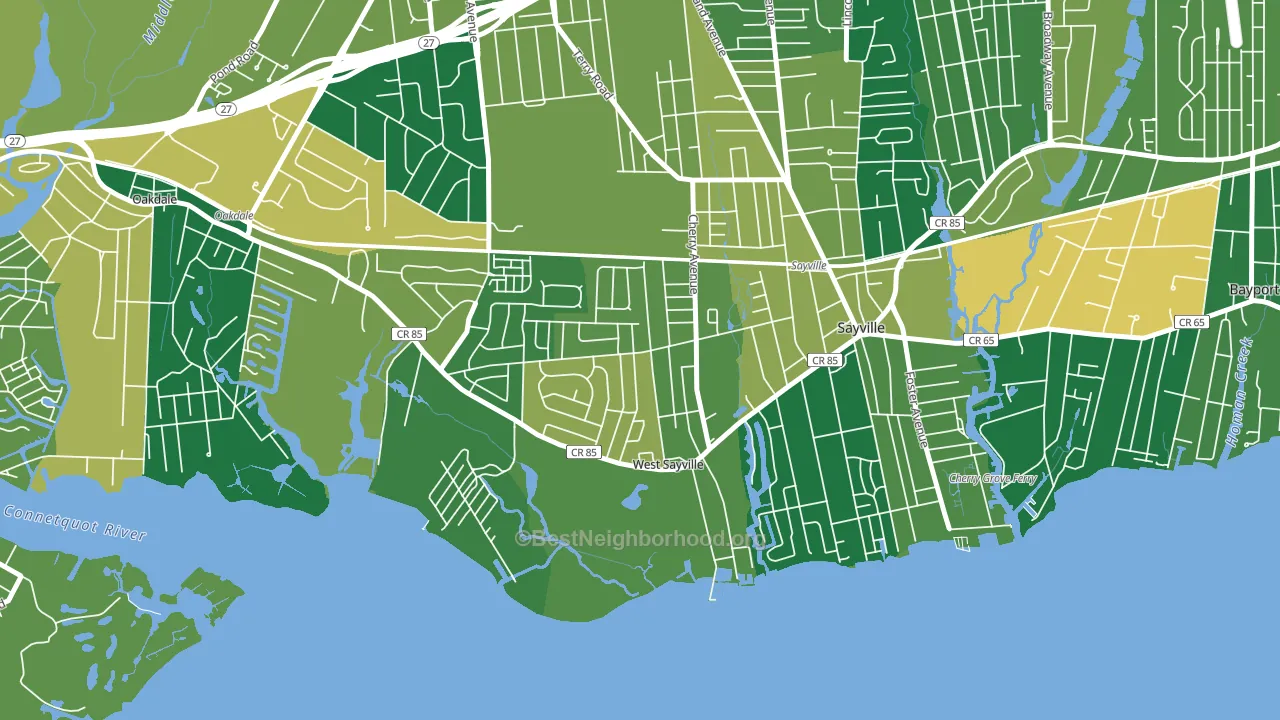 11796, NY block-group voter-turnout map