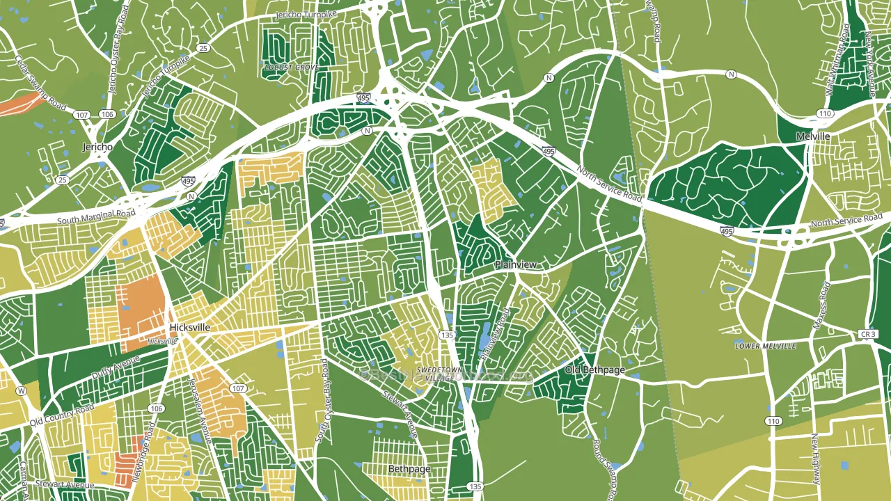 11803, NY block-group voter-turnout map