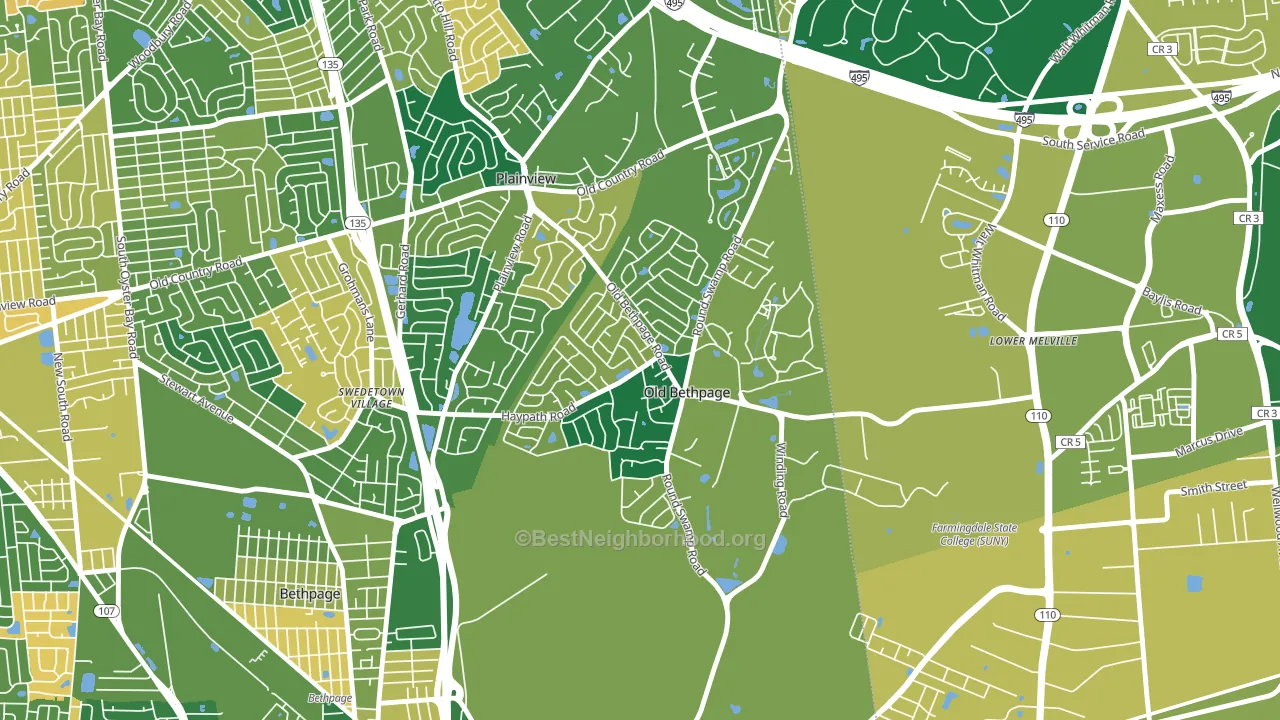 11804, NY block-group voter-turnout map