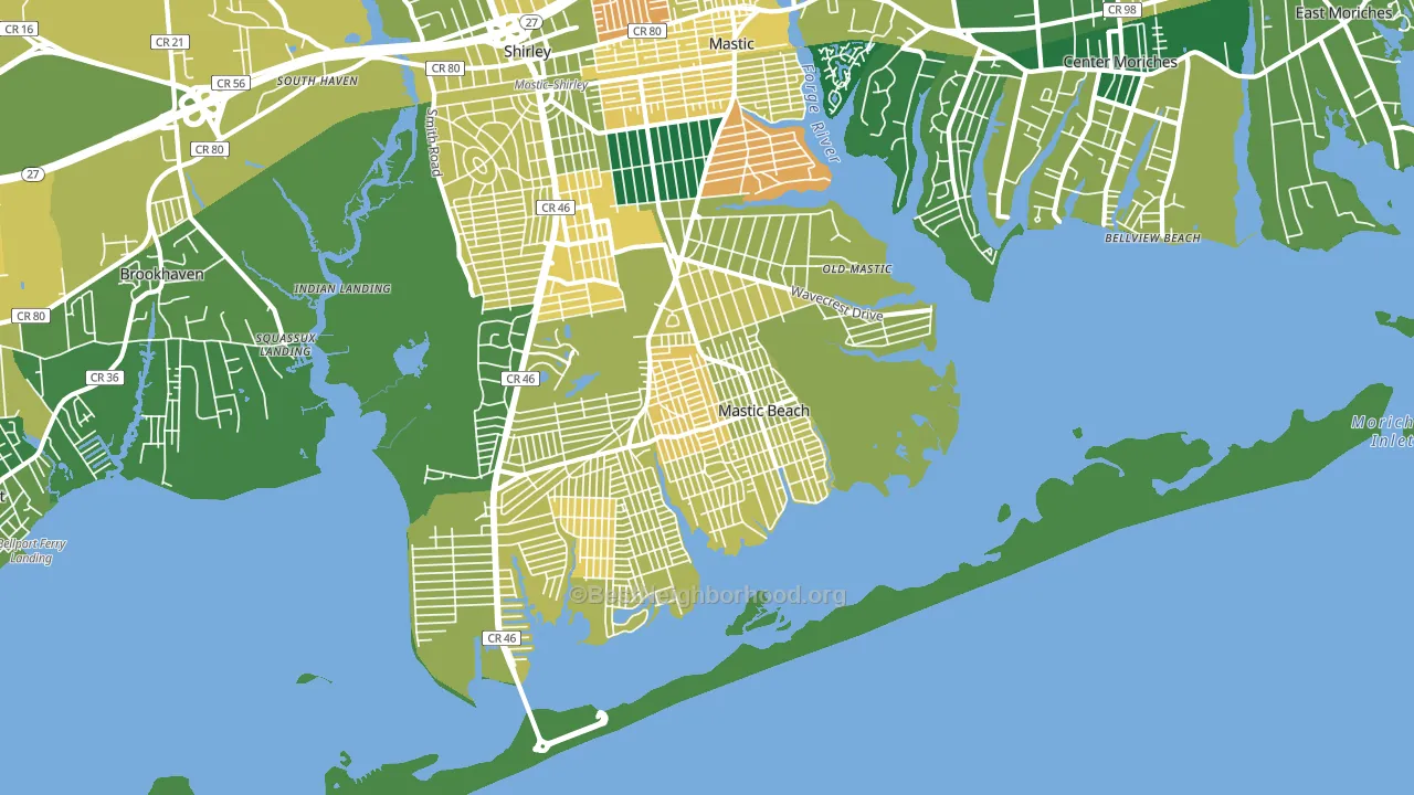 11951, NY block-group voter-turnout map