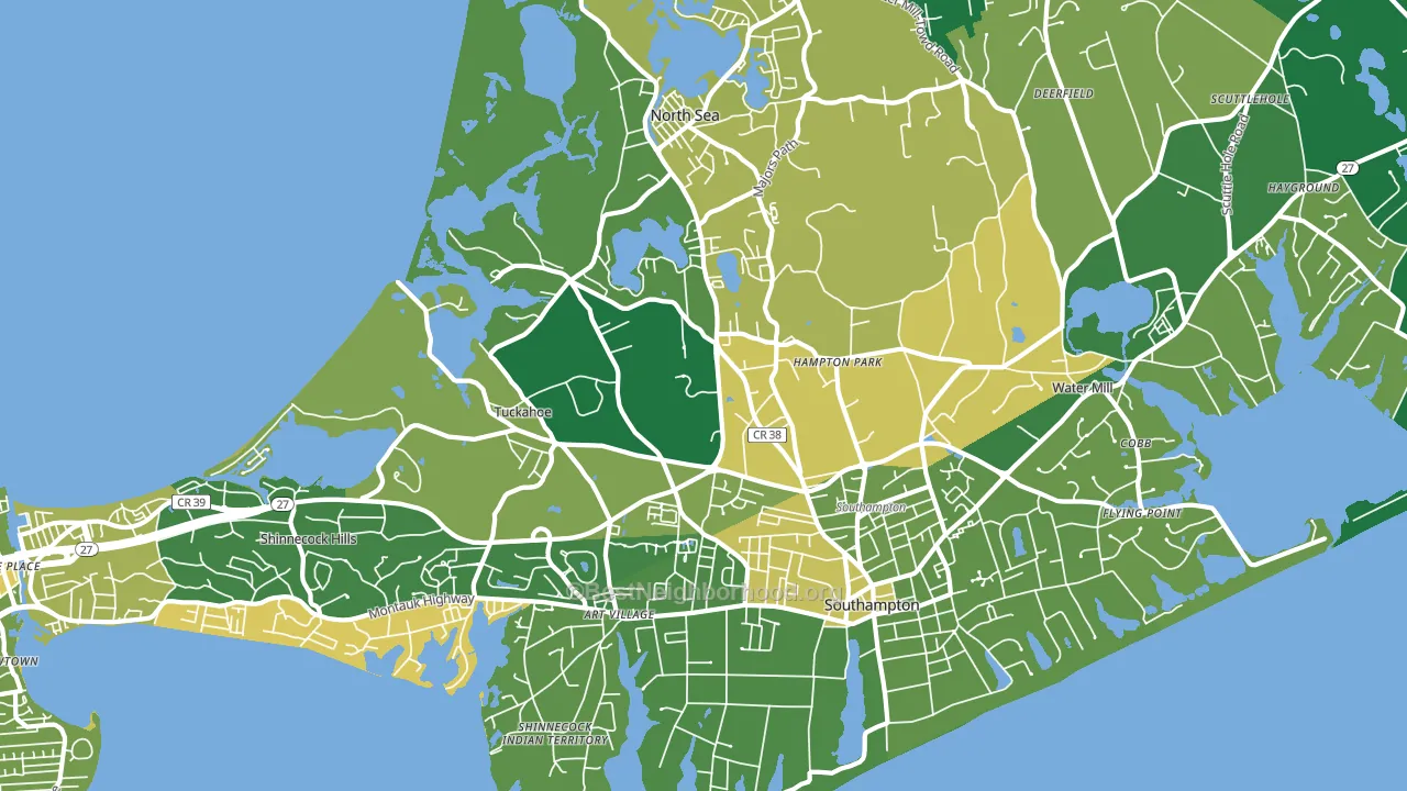 11968, NY block-group voter-turnout map