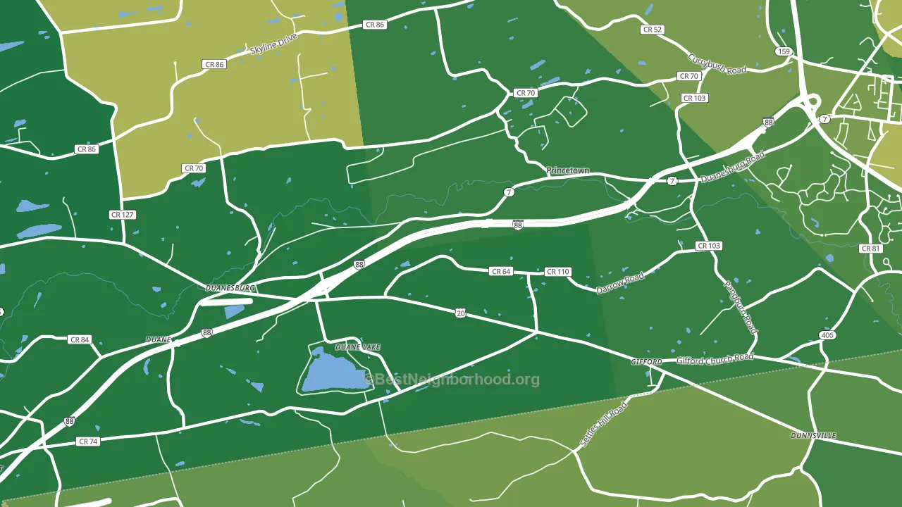 12056, NY block-group voter-turnout map