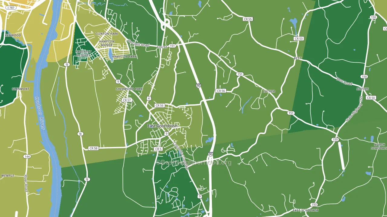 12061, NY block-group voter-turnout map