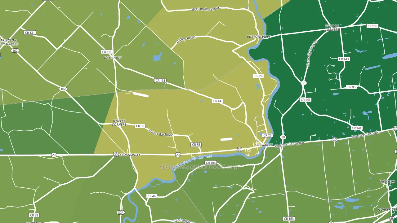12066, NY block-group voter-turnout map