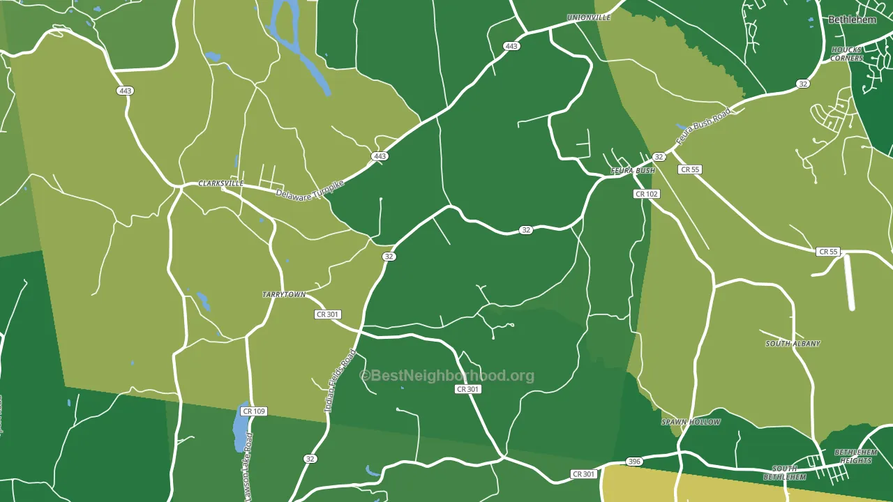 12067, NY block-group voter-turnout map