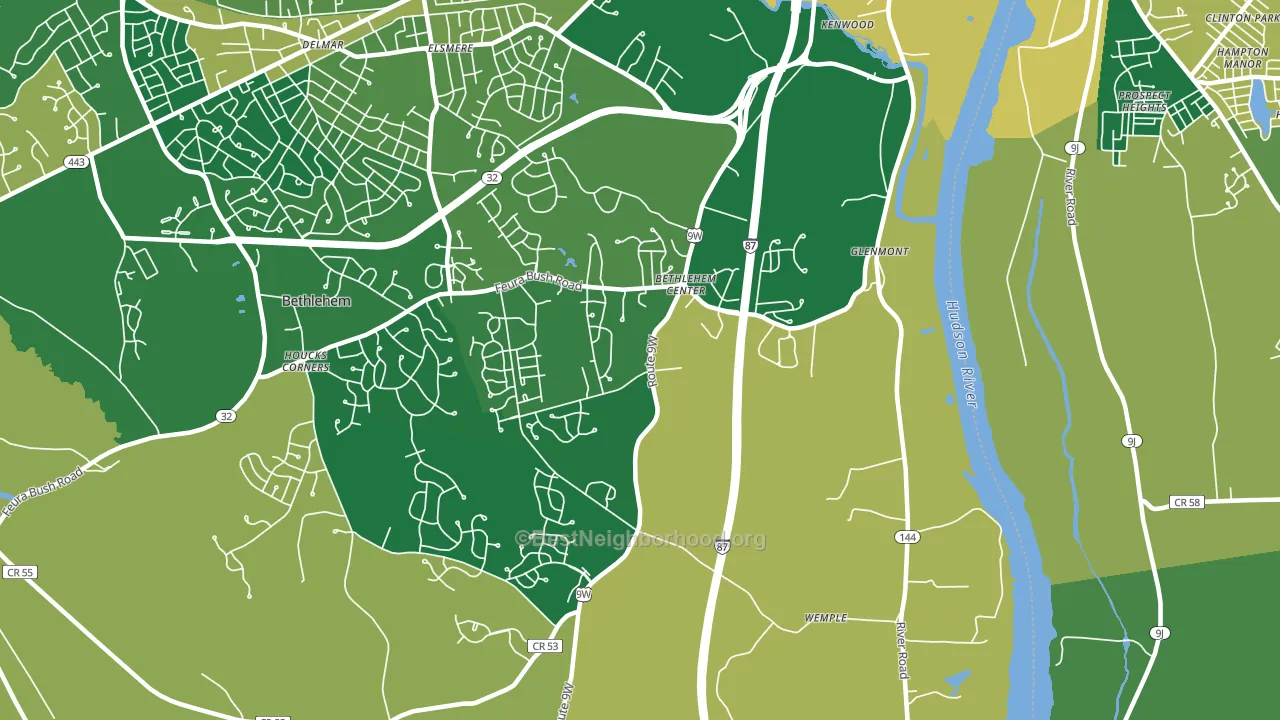 12077, NY block-group voter-turnout map
