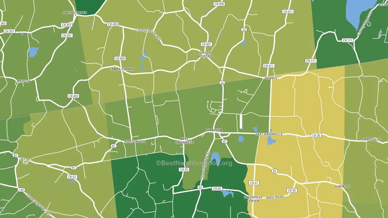 12083, NY block-group voter-turnout map