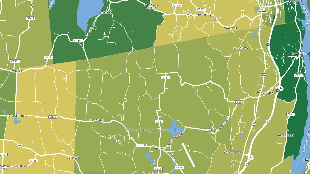 12087, NY block-group voter-turnout map