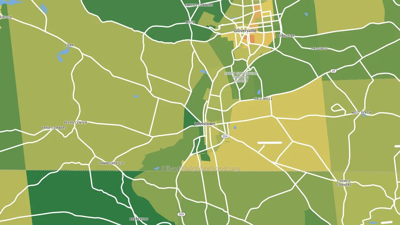 12095, NY block-group voter-turnout map