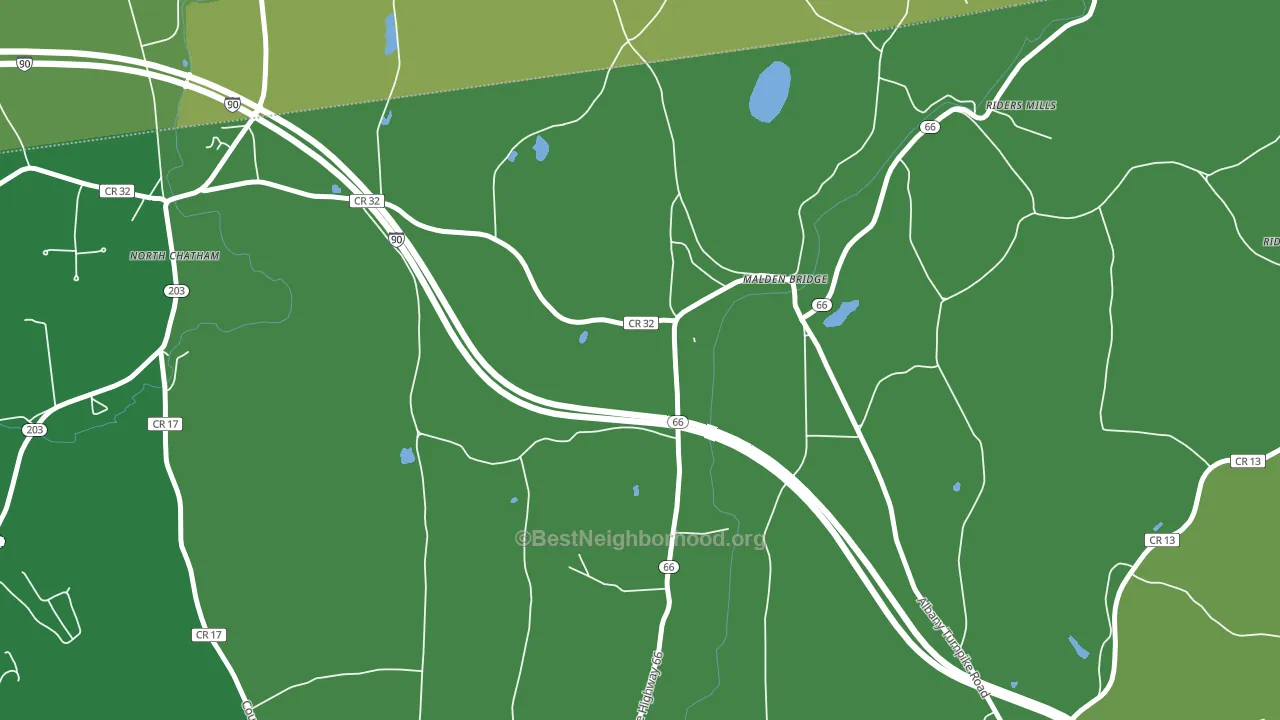12115, NY block-group voter-turnout map