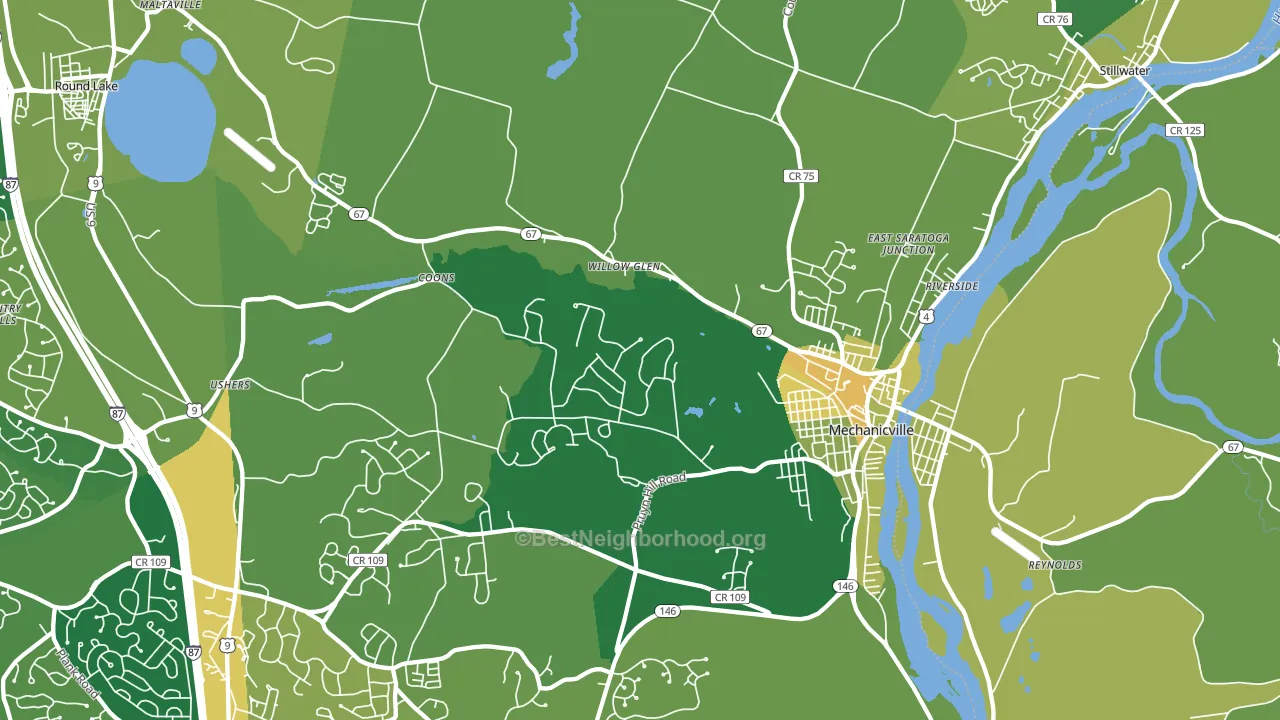 12118, NY block-group voter-turnout map
