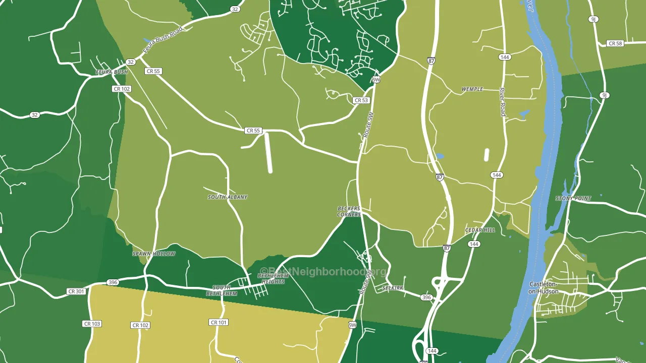 12158, NY block-group voter-turnout map