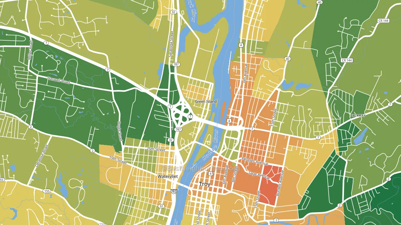 12183, NY block-group voter-turnout map