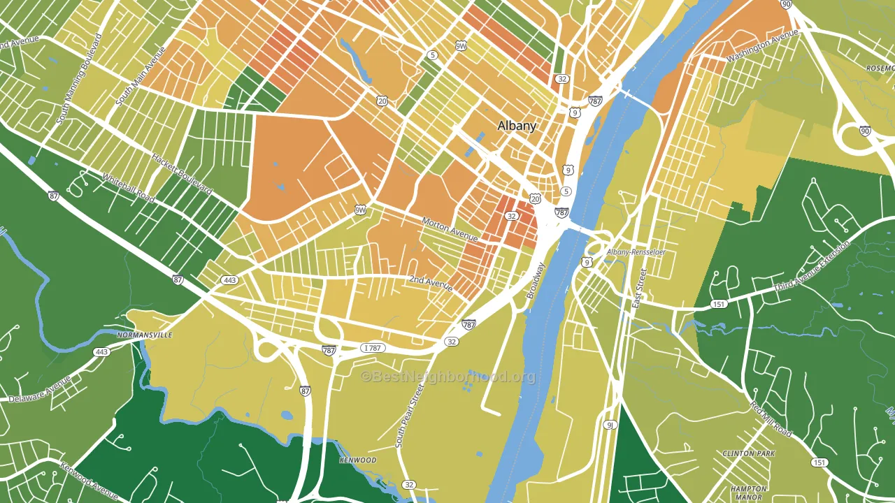 12202, NY block-group voter-turnout map