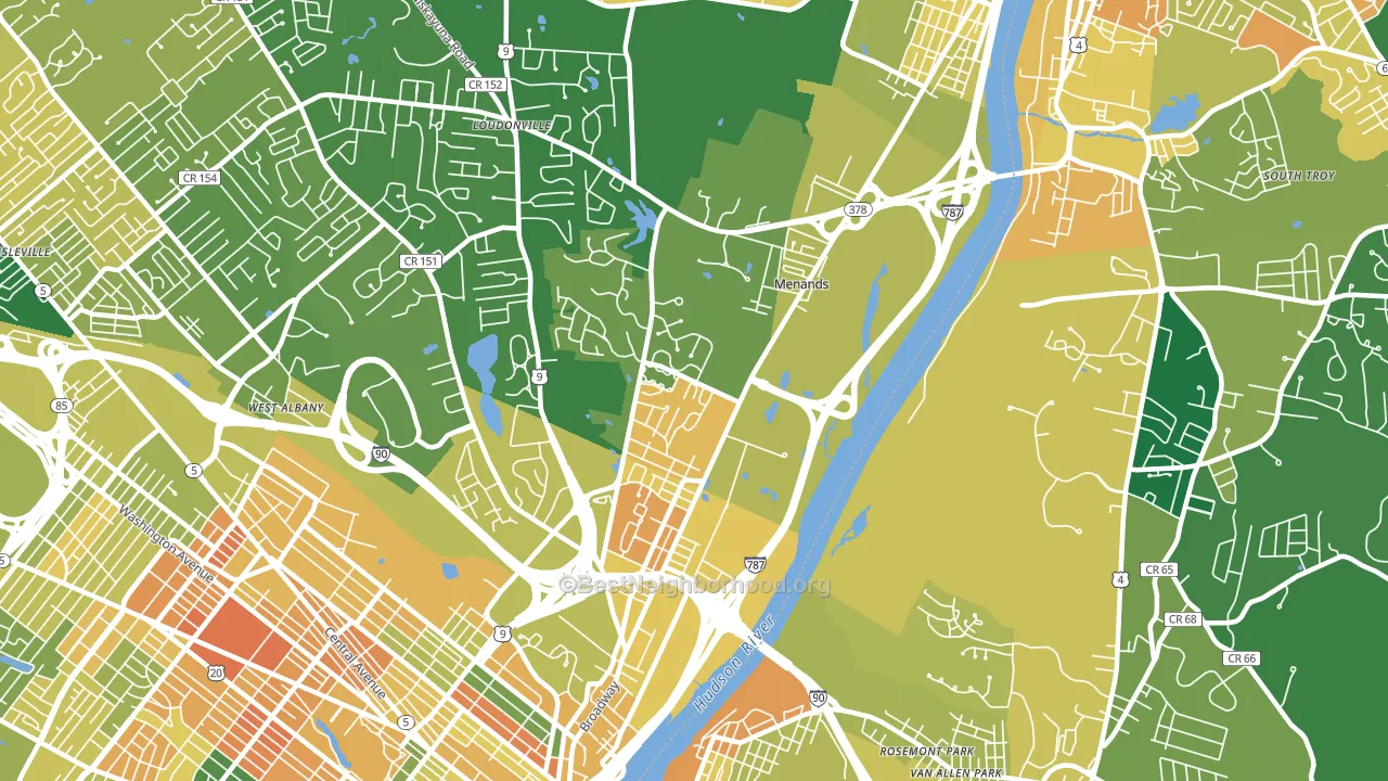 12204, NY block-group voter-turnout map