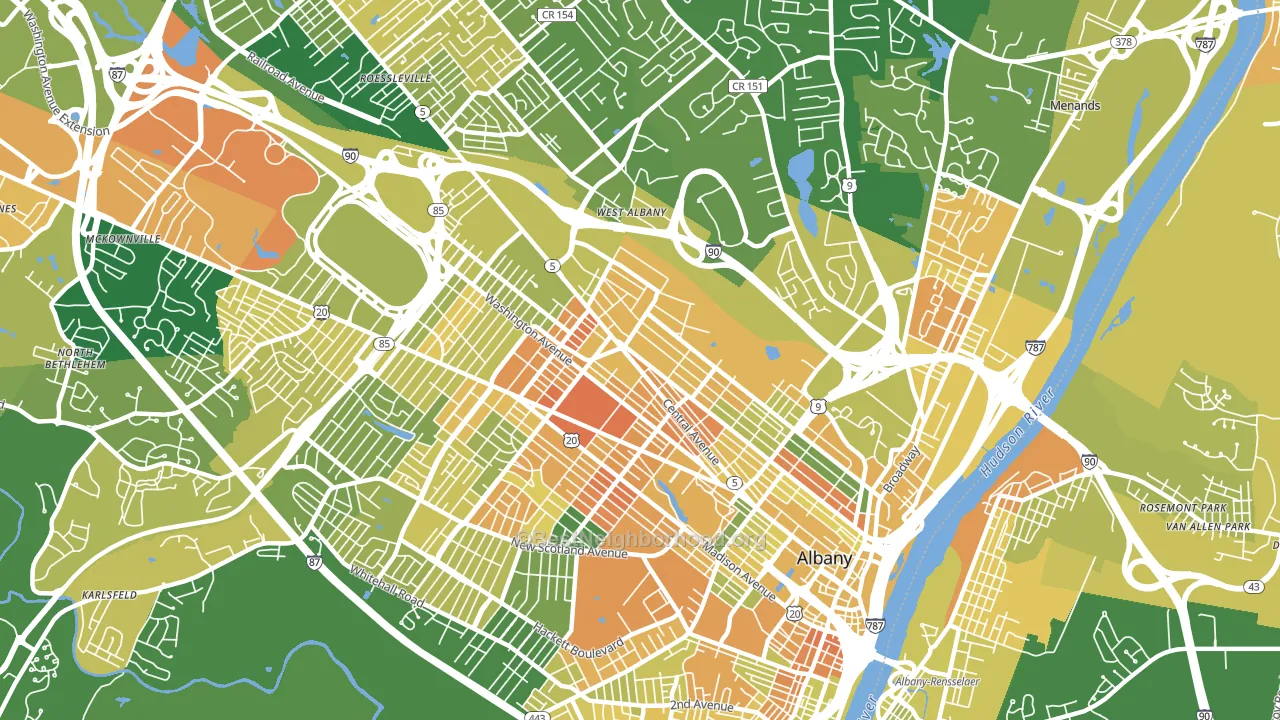 12206, NY block-group voter-turnout map