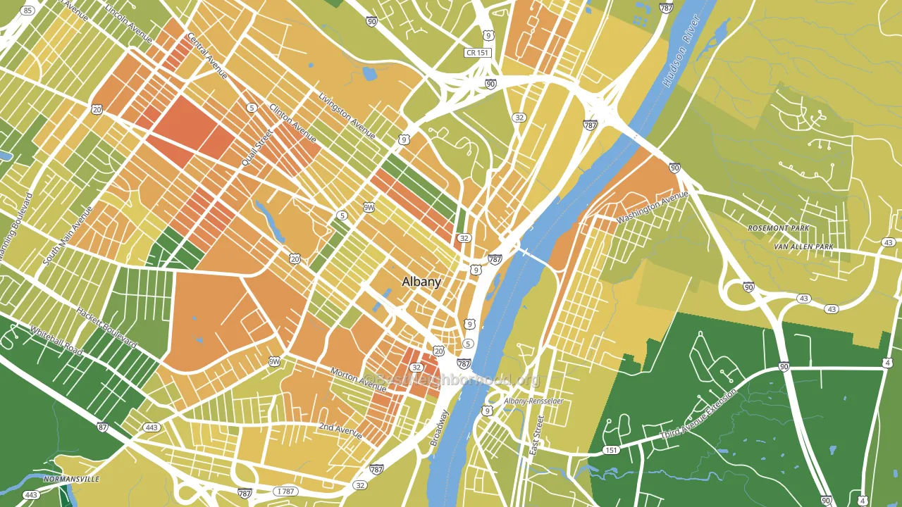 12207, NY block-group voter-turnout map