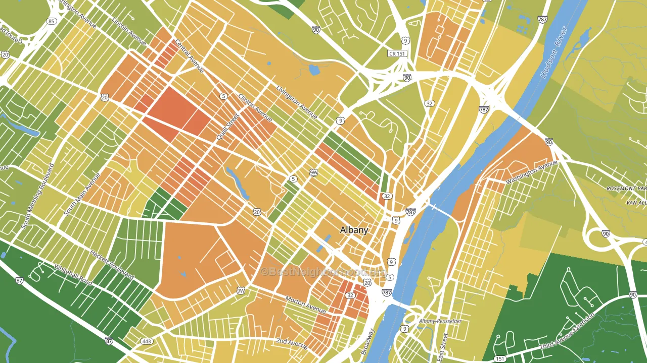 12210, NY block-group voter-turnout map