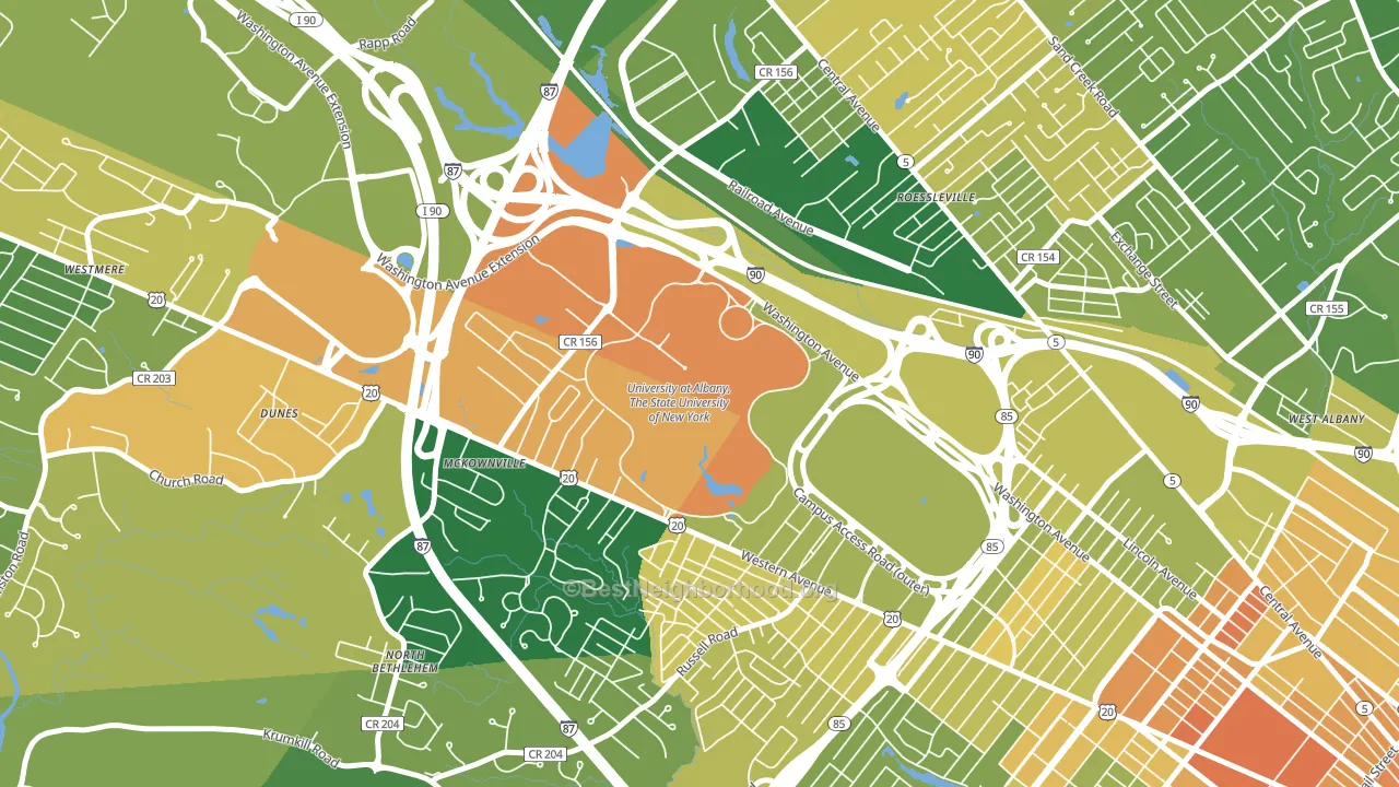 12222, NY block-group voter-turnout map