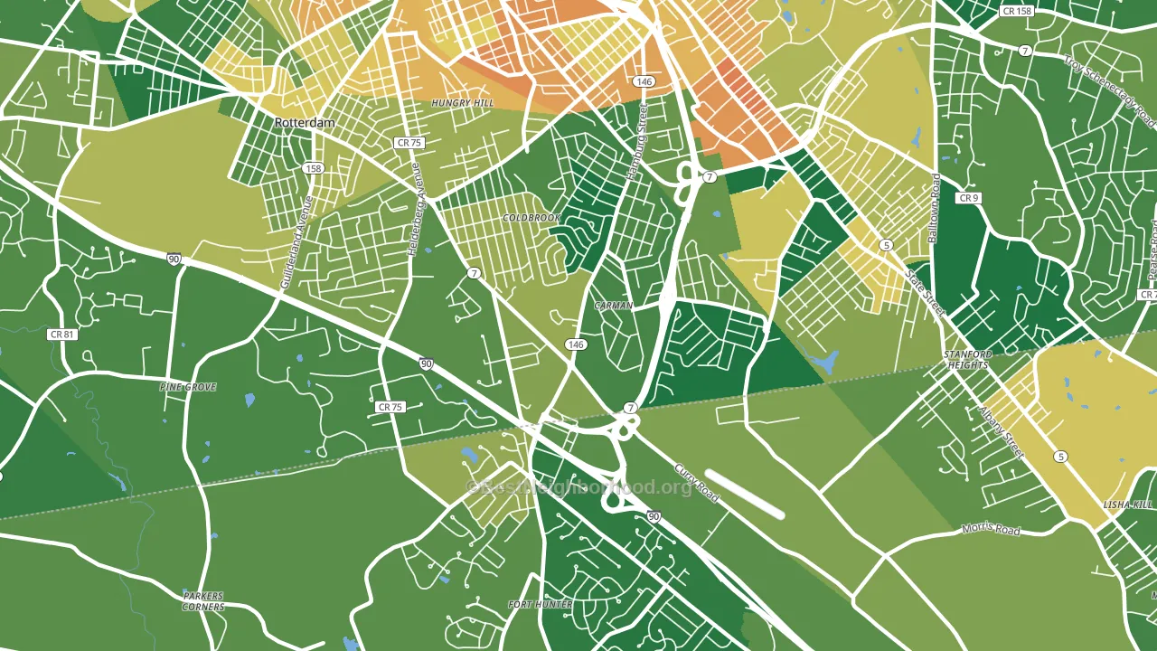 12303, NY block-group voter-turnout map