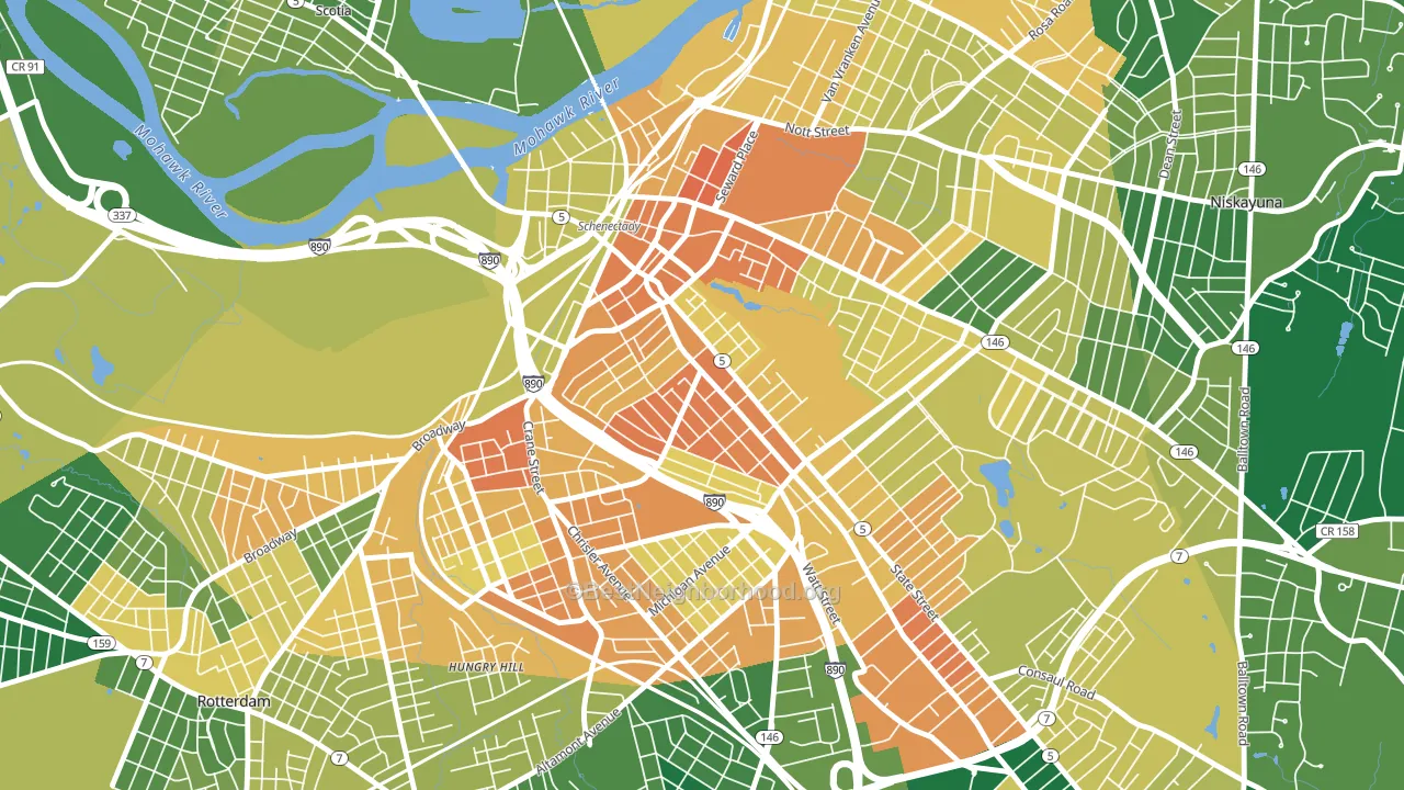 12307, NY block-group voter-turnout map