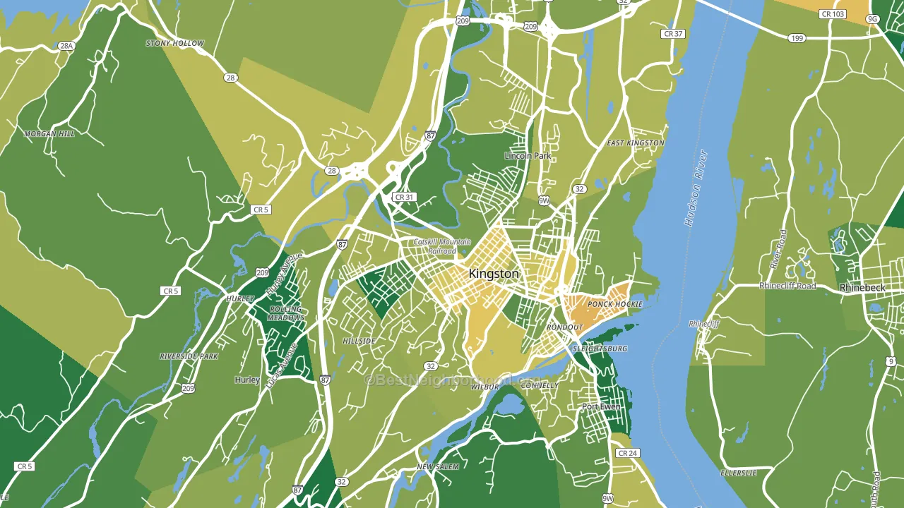 12401, NY block-group voter-turnout map