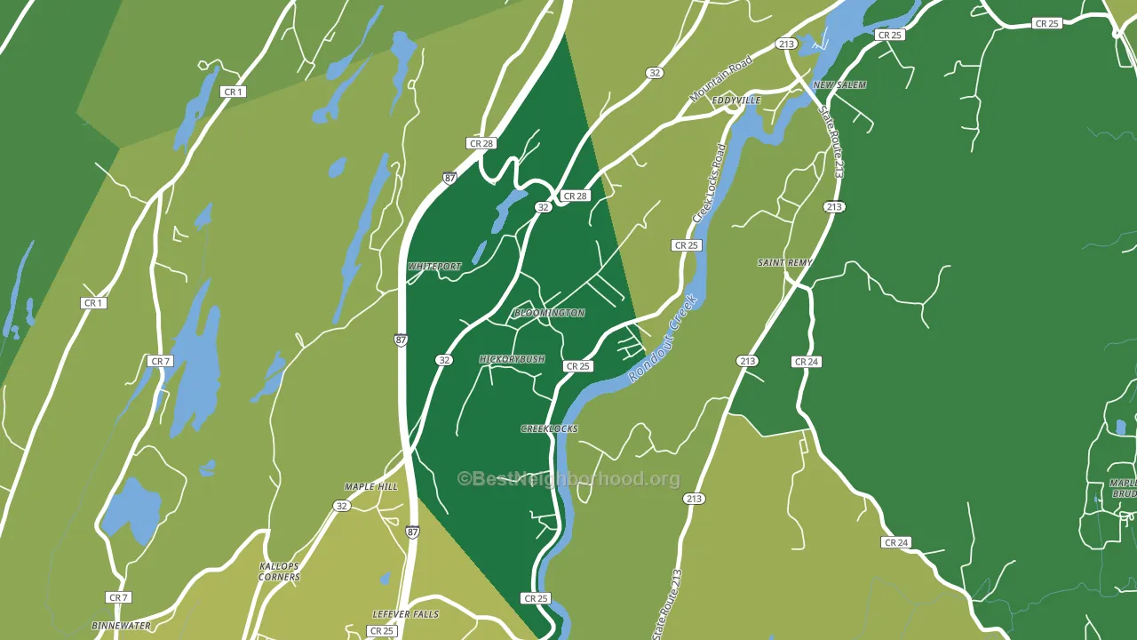 12411, NY block-group voter-turnout map
