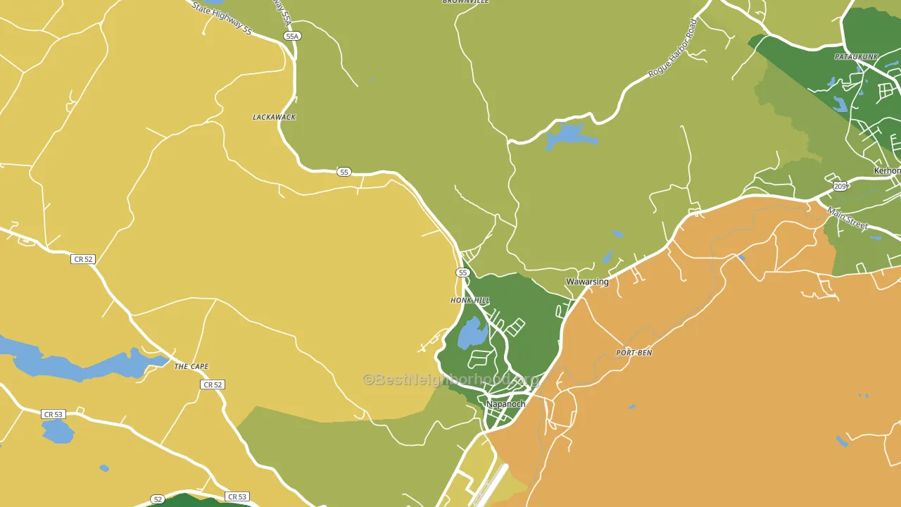 12458, NY block-group voter-turnout map