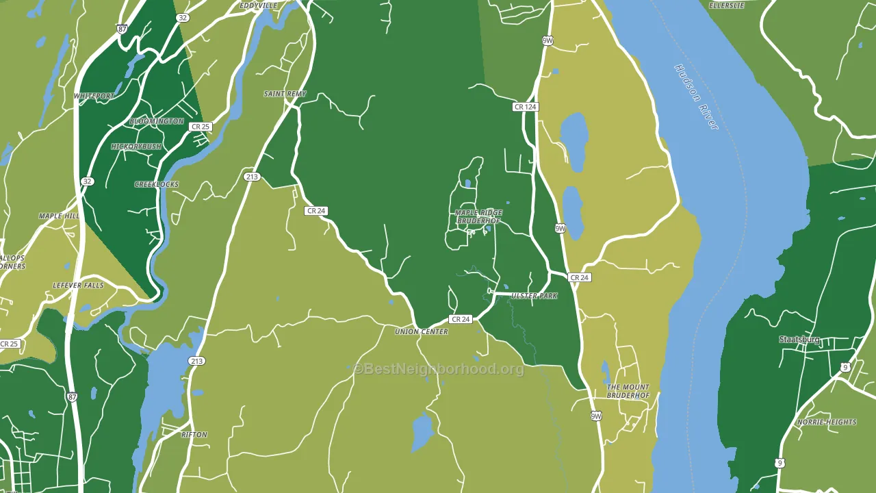 12487, NY block-group voter-turnout map
