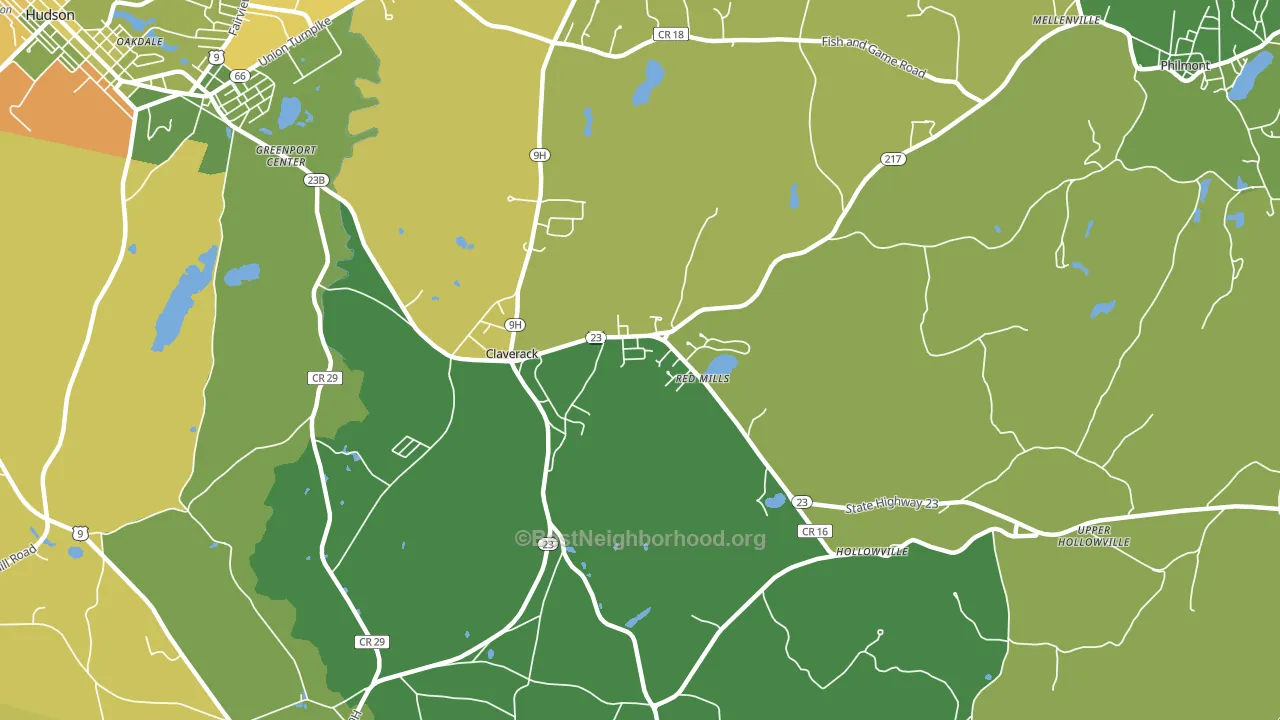12513, NY block-group voter-turnout map