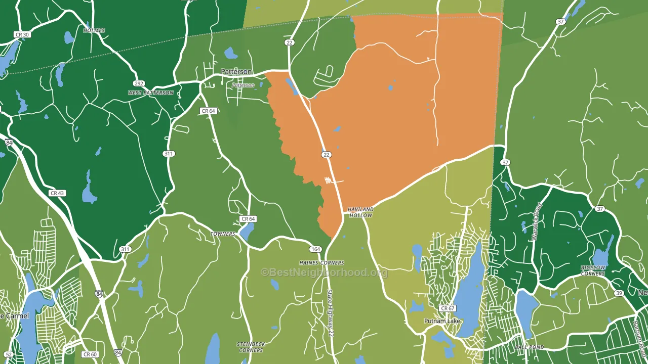 12563, NY block-group voter-turnout map