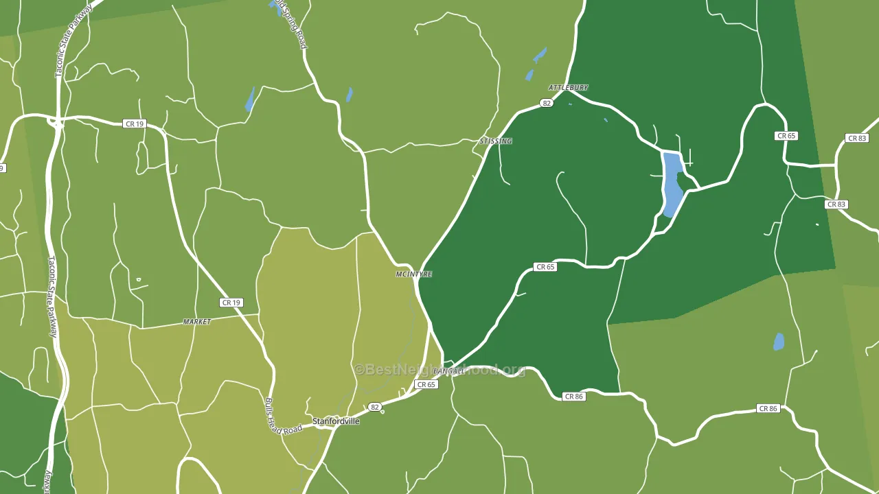 12581, NY block-group voter-turnout map