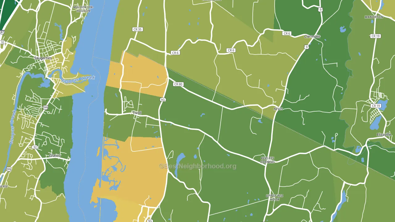 12583, NY block-group voter-turnout map