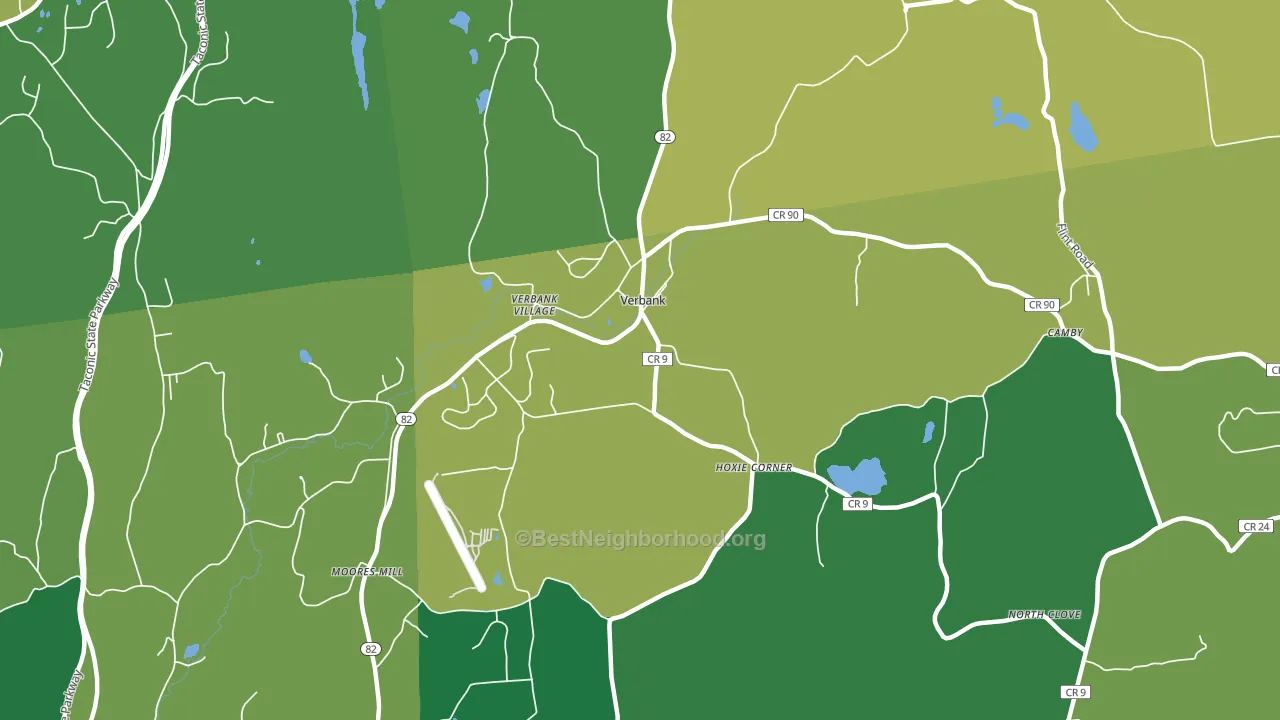 12585, NY block-group voter-turnout map