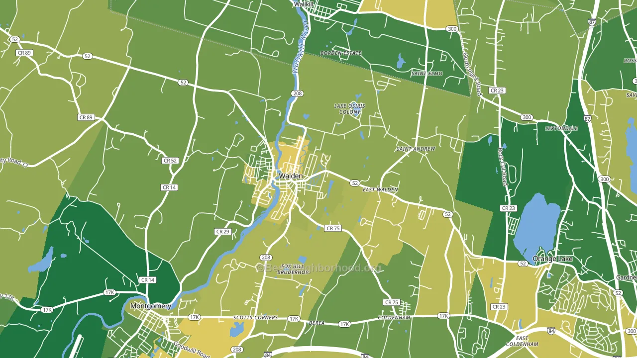 12586, NY block-group voter-turnout map