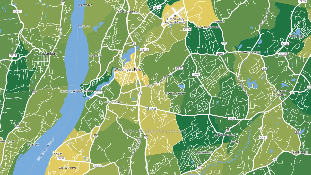 12590, NY block-group voter-turnout map