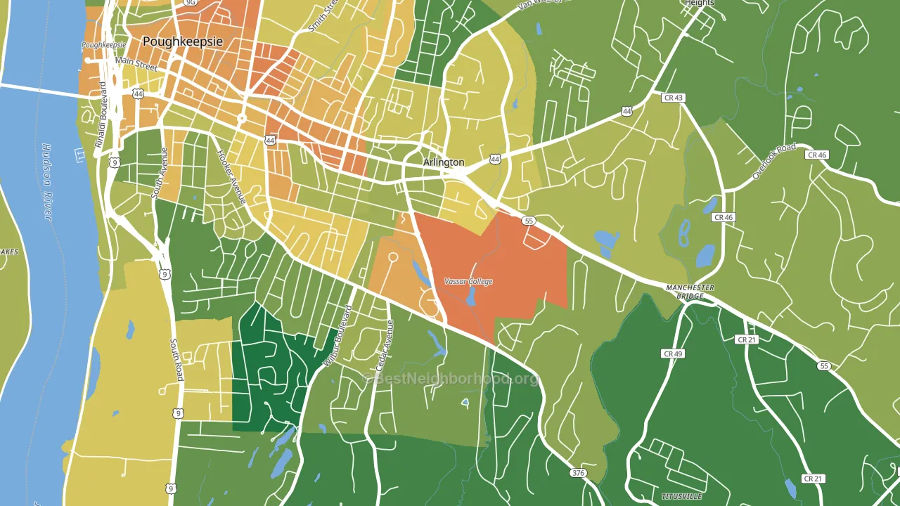 12604, NY block-group voter-turnout map