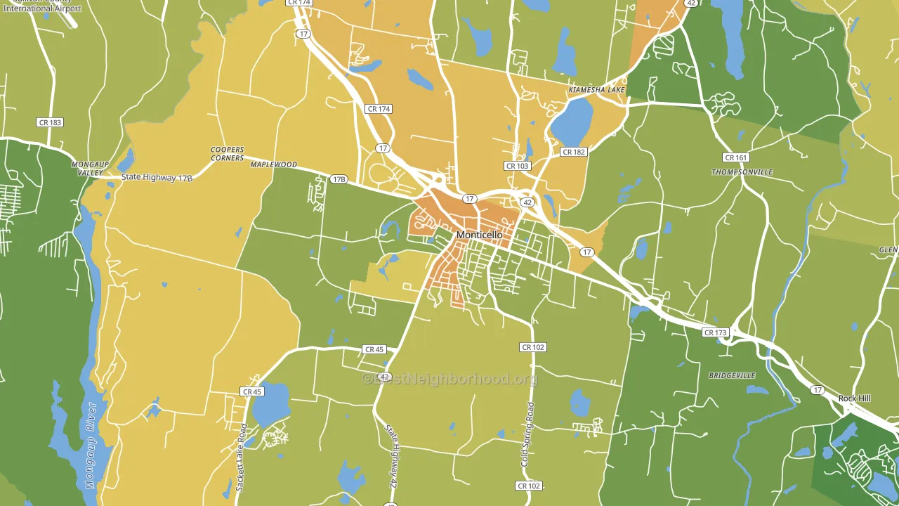 12701, NY block-group voter-turnout map