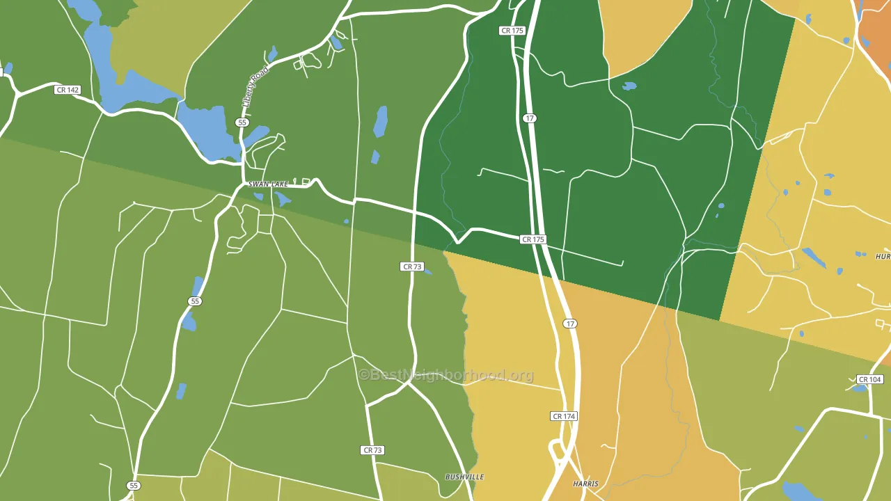 12734, NY block-group voter-turnout map