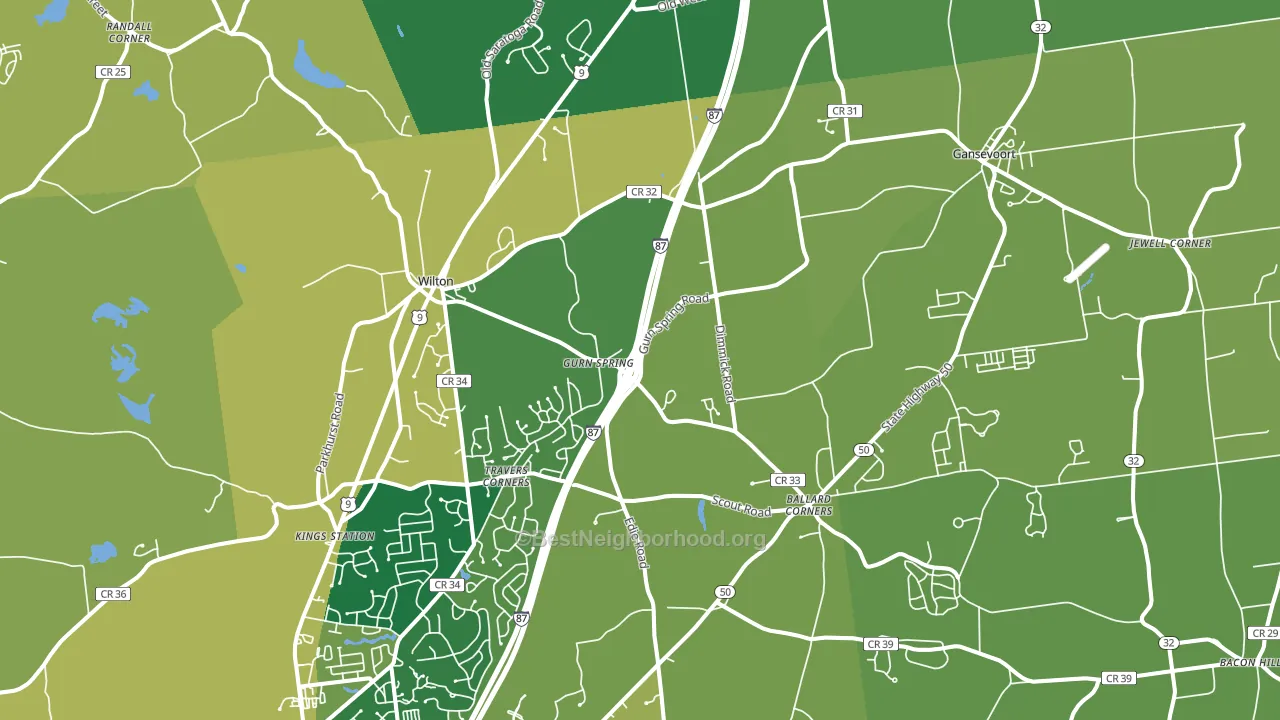 12831, NY block-group voter-turnout map