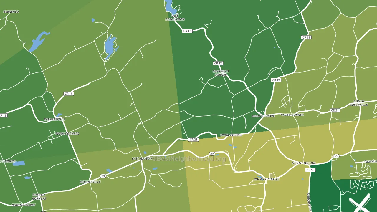 12850, NY block-group voter-turnout map