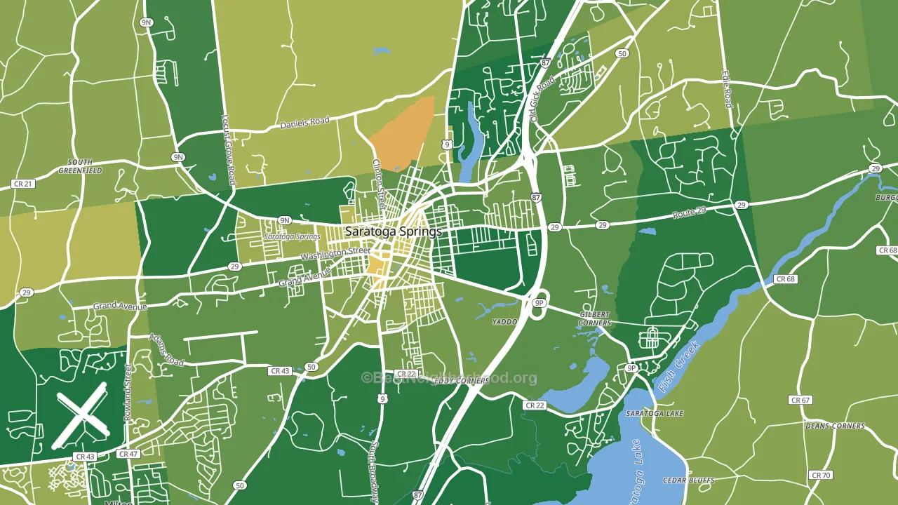 12866, NY block-group voter-turnout map