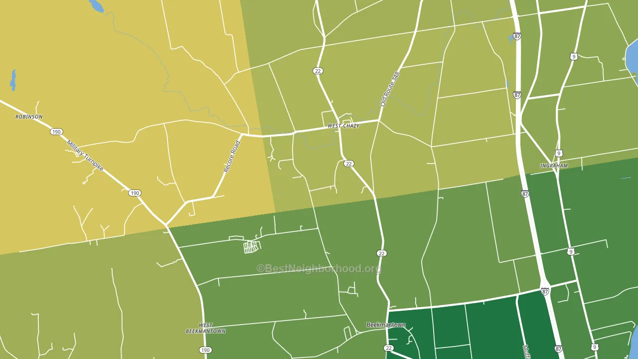 12992, NY block-group voter-turnout map