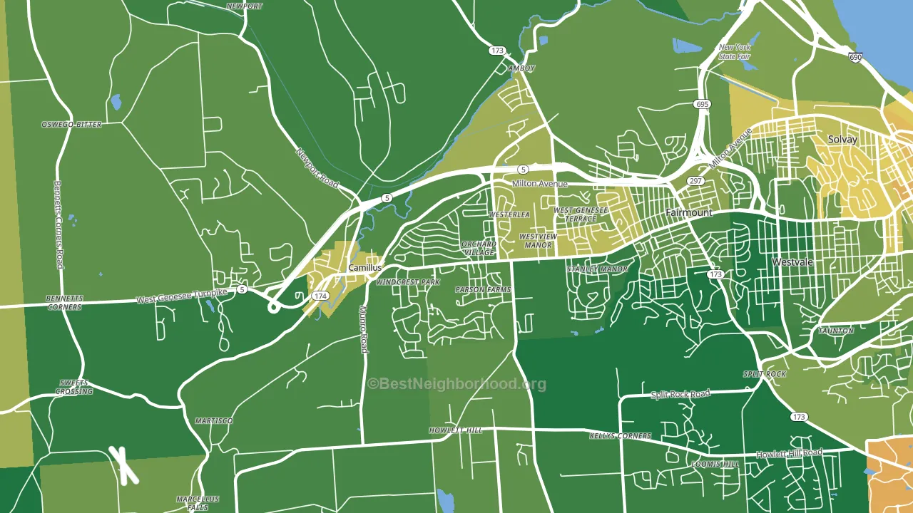 13031, NY block-group voter-turnout map