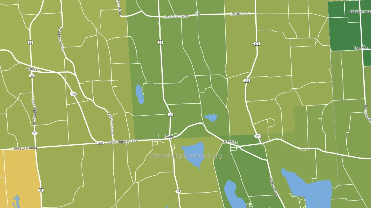 13033, NY block-group voter-turnout map