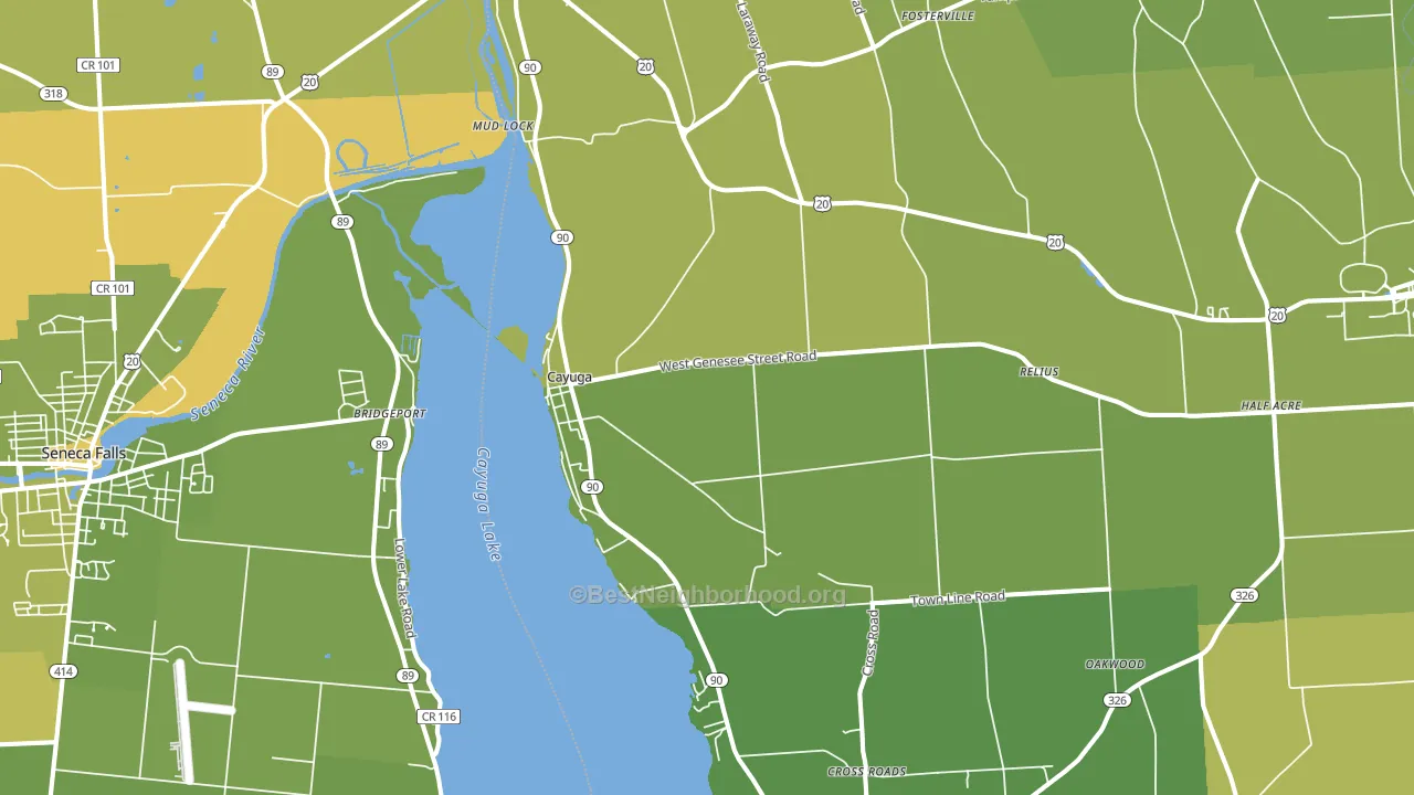 13034, NY block-group voter-turnout map
