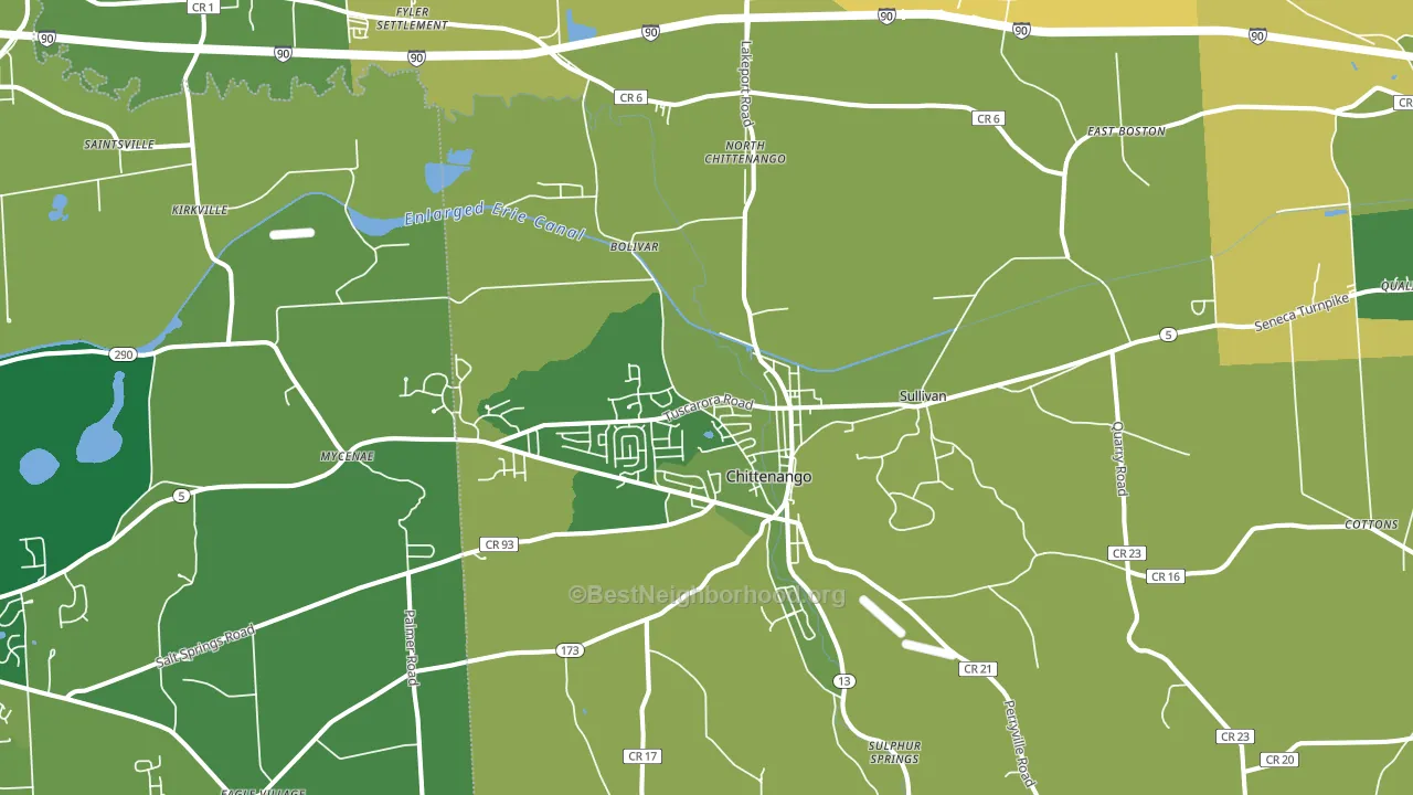 13037, NY block-group voter-turnout map