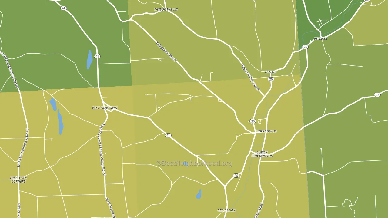 13040, NY block-group voter-turnout map