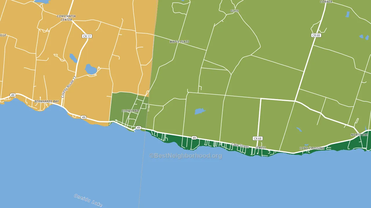 13042, NY block-group voter-turnout map