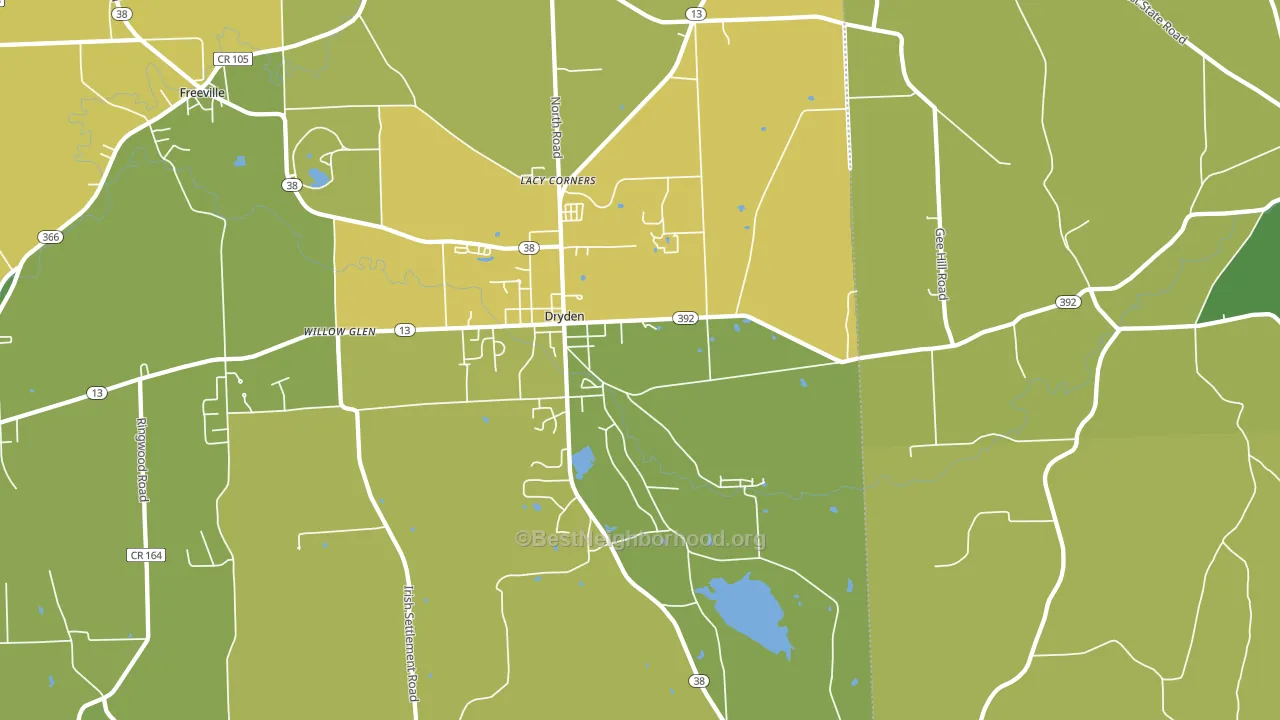 13053, NY block-group voter-turnout map